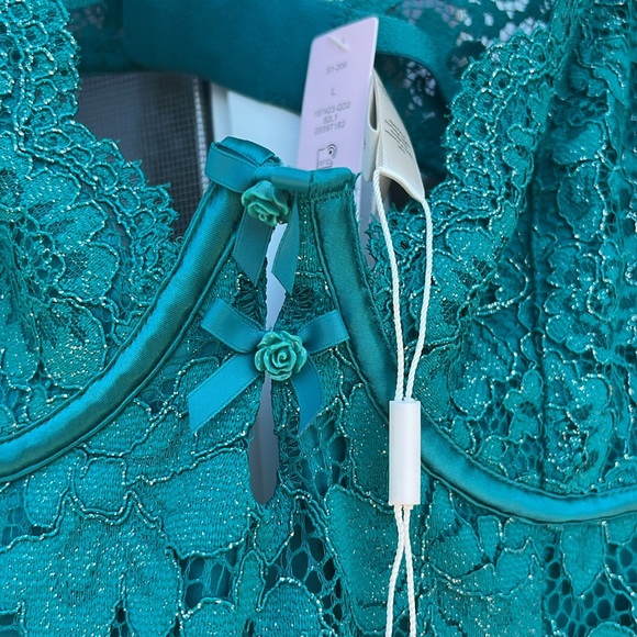 For Love & Lemons Creamsicle Lace Dress Victoria’s Secret Victoria SZ L teal - Picture 3 of 14